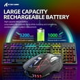 thumbnail image 5 of Wireless Gaming Keyboard and Mouse Combo,RGB LED Backlit,Rechargeable 3800mAh,Full Size Mechanical Feel,USB/Type C Dual Receiver,Silent Mouse,Mouse Pad for Mac,Laptop,Desktop,PS4,PS5,Xbox, 5 of 10