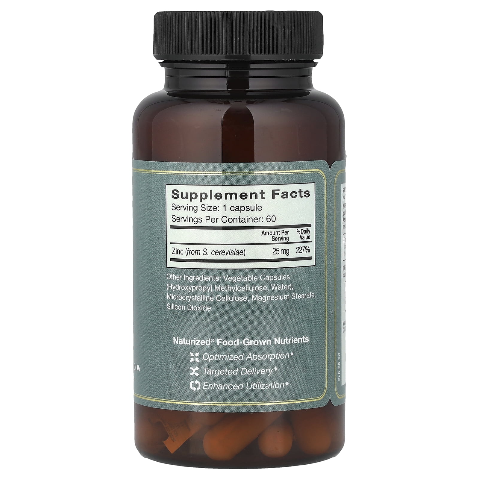 Natura Health Products Naturized® Zinc, 25 mg, 60 Capsules