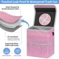 thumbnail image 3 of Car Trash Can for SUVs, Trucks, Vans - Pink, 2 Gallons Capacity, Leak-Proof Liner, Utility Clasps, Cute Design, 3 of 14