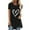 Black, variant on Tunic Tops Short Sleeve Tunic Tops long shirts for women for leggings tee shirts womens women blouses Fashion Casual Printed Round Neck Short Sleeve Front Long Back T Shirt Black XL