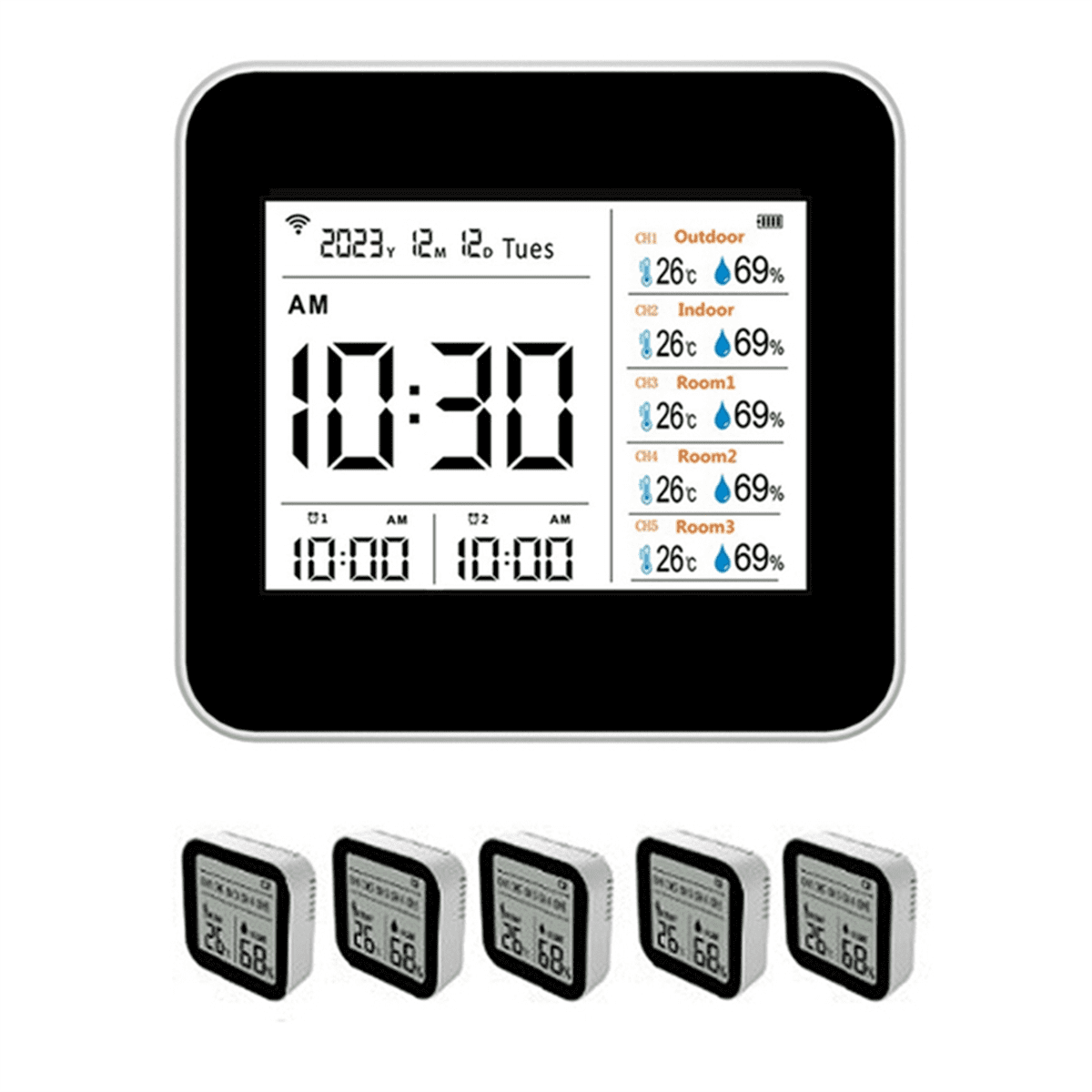 13 in 1 Tuya WIFI Intelligent Thermometer Hygrometer Indoor Accurate Temperature Humidity Gauge Monitor