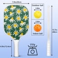 thumbnail image 4 of Pickleball Paddles Set Of 2, Fiberglass Surface, Daisy Floral Print, 4 Balls & Bag, 4 of 5