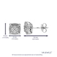 thumbnail image 2 of Vir Jewels 1/10 CTTW Lab Grown Diamond Composite Earrings in Sterling Silver With Push Backs For Women, 2 of 4