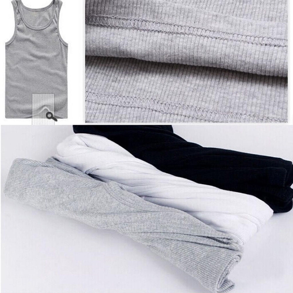 Gelante 6-Pack Cotton Adult Men's Basic Undershirt Tank Top Athletic Sleeveless Tee