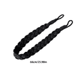 thumbnail image 3 of Tarmeek 2 Pack Blackout Curtain Tiebacks, Durable Cotton and Linen Blend, No Drill Decorative Holdbacks, Light Blocking Curtain Accessories for Bedroom Living Room, Black, 2 Pieces, 3 of 6