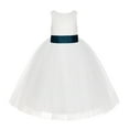 thumbnail image 2 of Ekidsbridal Girl Baptism Flower Girl Dress - Ivory Lace Tutu Tulle with Tiebow LG7noFT-A (Size: M-10), 2 of 3