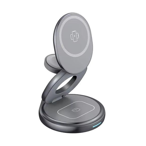 Soporte De Cargador Inalámbrico Portátil, Soporte De Mesa, Ligero, Resistente, Ajustable, Gris