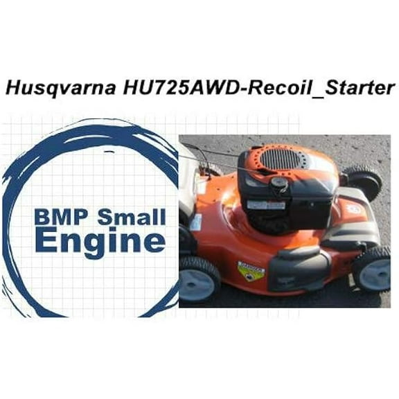 Recoil Pull Starter Compatible with Husqvarna HU725AWD 961430103 961450017 Lawn Mower – Easy Hand Start, Smooth Rewind, Durable Design, for Residential Mowing & Trimming, for Homeowners & Lawn Crews