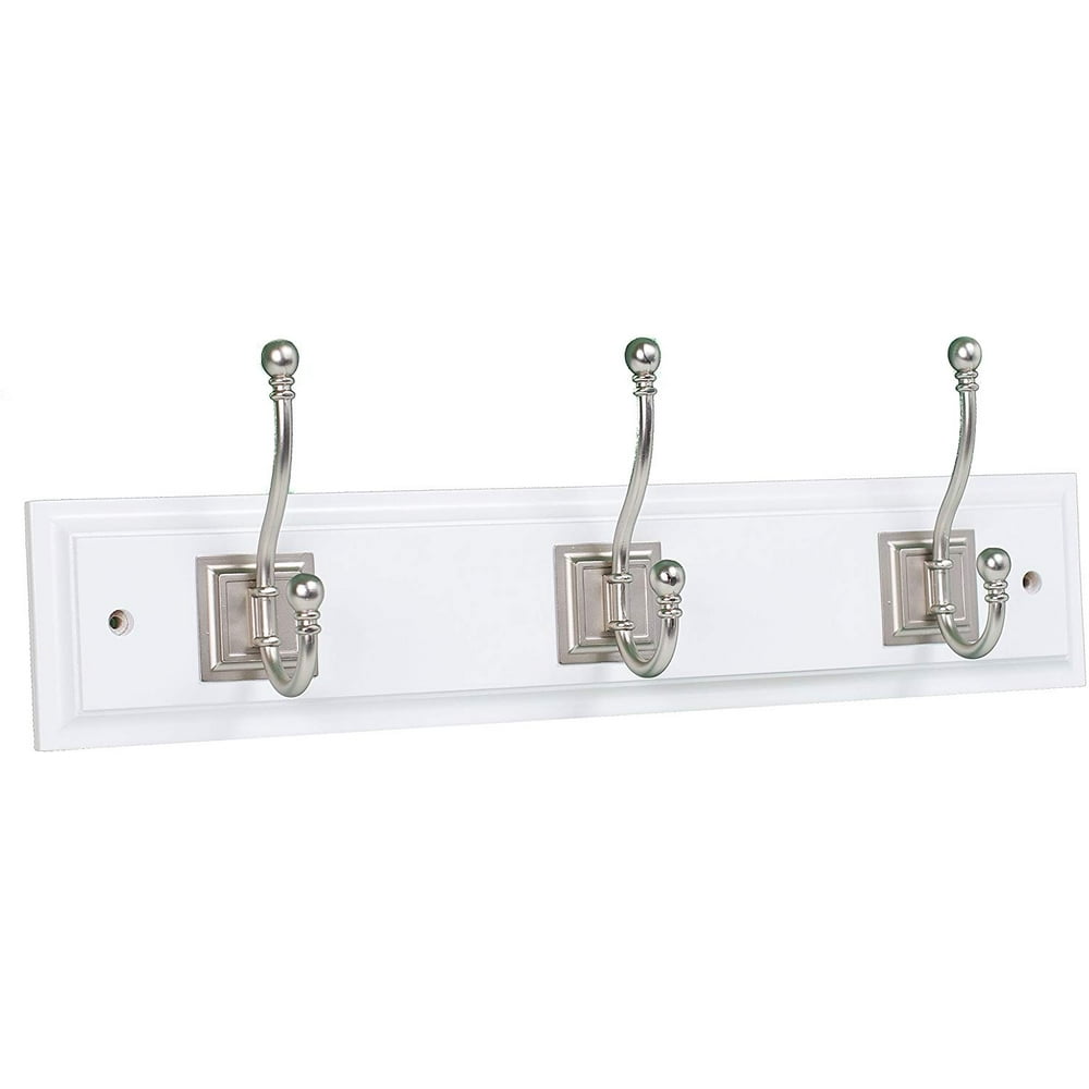 BirdRock Home Classic Hook Coat and Hat Rack 3 Hooks Wall Mount