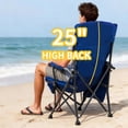 thumbnail image 4 of SUNSPIRE Oversized Camping Folding Chair 2-Pack, Heavy Duty XL Padded Portable Chair with Cup Holder Side Pocket for Outdoor Beach Sports Fishing Blue, 4 of 7