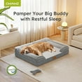 thumbnail image 5 of Extra Large Dog Bed Orthopedic Dog Bed with Cooling Gel Memory Foam Waterproof XL Pet Bed with Removable Washable Cover 42 Pet Sofa Couch Dutch Veet with Bone Toy Light Gray, 5 of 10