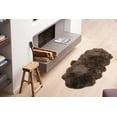 thumbnail image 2 of Natural 676685001757 2 x 6 ft. New Zealand Double Sheepskin Rug - Chocolate, 2 of 4