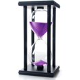 thumbnail image 1 of Hourglass Sand Timer, 60 Minute Wooden Sand Clock purple, 1 of 4