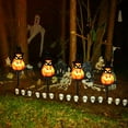 thumbnail image 3 of Solar Halloween Pumpkin Lights Outdoor - Waterproof Solar Powered LED Garden Decor for Yard Patio Pathway, Spooky Resin Craft Halloween Decoration with Stake, Warm White Light for Party, 3 of 7
