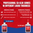 thumbnail image 4 of GH1200 57 Grams (2 oz) 100/1500 CPS (thin/ thick) Super Glue All Purpose with Anti Clog Cap. Ca Glue - Adhesive SuperGlue. Cyanoacrylate Glue for Hard Plastics, DIY Craft, Metal 1 Oz each, 4 of 10