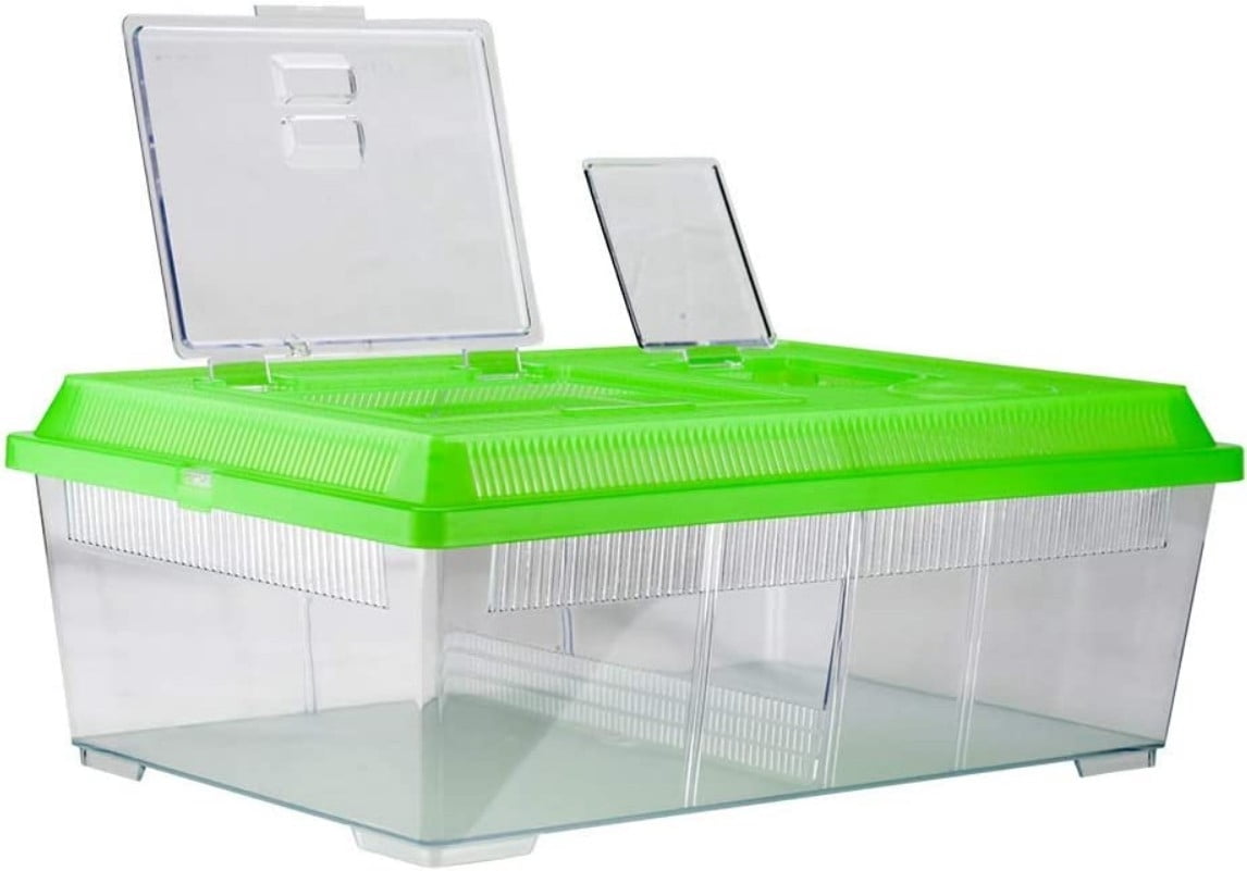 Lees Reptile Ranch Ventilated Reptile and Amphibian Rectangle Habitat with Lid [Reptile Terrariums and Tanks, Lees, Reptile Supplies] Large - 1 count