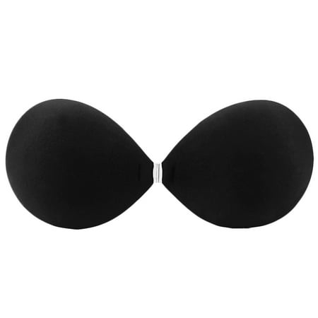 Ywmsfl Women Strapless Adhesive Bra Backless Thicken Push Up Front Closure Invisible Sticky Nipple Covers