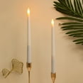thumbnail image 2 of HAJAGP LED Candle,Long Pole Candle,White Flameless Taper Candles Blinking Realistic LED flames,LED Battery Operated, Realistic 3D Flame with Wick For Wedding Party Home Decor, Set of 2, 2 of 5