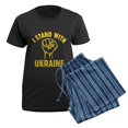 thumbnail image 5 of CafePress - I Stand With Ukraine Women's Dark Pajamas - Women's Short Sleeve Print T-Shirt and Pants Dark Cotton Pajama Set, 5 of 7