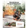 thumbnail image 3 of KFFKFF 1500W Electric Greenhouse Heater with Adjustable Fan Modes, IPX4 Waterproof Design, 25° Tilt Function, Overheat Protection, Ideal for Grow Tents, Small Greenhouses, Flower Rooms, 3 of 9