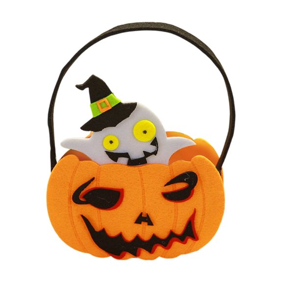 ChicYu Halloween Pumpkin Candy Bags Festive Bags for Cute Pumpkin Design Halloween Party Supplies Reusable Lightweight Suitable for Halloween Celebrations