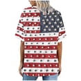 thumbnail image 4 of Yourumao Independence Day T Shirts for Women Short Sleeve Plus Size Tops with American Flag Printr T Casual Loose Fit for Patriotic Outdoor, 4 of 6