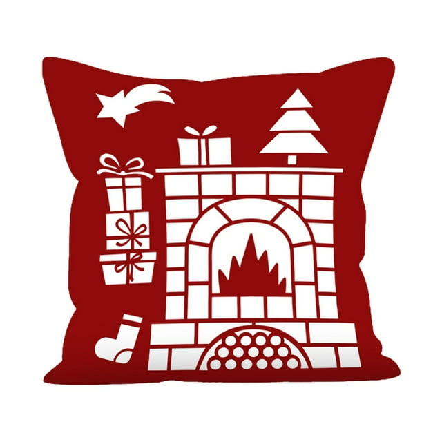 Fundas de Almohada de Navidad Funda de Almohada Super Suave de Navidad, Funda de Almohada de Sofá Impresa de Santa Claus, Funda de Cojín de Decoración de Estudio de Santa Claus