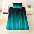 thumbnail image 3 of jejeloiu Teal Black Gradient Art Twin Sheet Sets For Kids,Modern Abstract Geometric Print Bedding For Boy,3pcs, 3 of 6