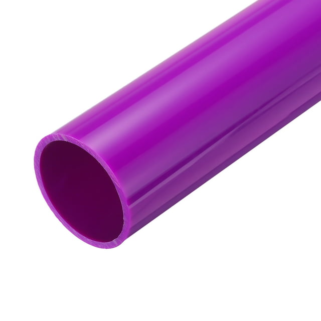 Uxcell Rigid Round Pipe Purple 1.77 x 1.97"(ID*OD) High Impact for Water Pipe Crafts Cable Sleeve
