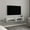 White, variant on Compact 10.4" H White TV Stand with 2 Shelves | For Small - Sized Rooms | Crafted from Engineered Wood
