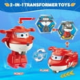 thumbnail image 2 of Super Wings Transformer Toys 2 en Jett Robot Transformer Figuras de acción Modo 2 en 1 Robot Transformer Toys para niños niñas 4-6 6-8 Divertidos juguetes de avión para niños pequeños Niños de 3 4 5 6, 2 of 5