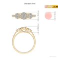 thumbnail image 4 of ANGARA Natural Composite Diamond Three Stone Ring in 14K Yellow Gold for Women (Size-3mm| Color-K| Clarity-I3) | April Birthstone, Anniversary, Jewelry Gift for Women | Natural Diamond Ring, 4 of 8