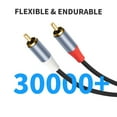 thumbnail image 5 of AOOOWER Two Shielded 2RCA to 2RCA Sound Cable Y Shaped Splitter for Players Receivers, 5 of 8