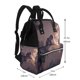 thumbnail image 2 of Disketp Dinosaur Moonlit Forest Mochila de Pañales de Gran Capacidad con Múltiples Bolsillos, Mochila de Viaje Multifuncional para Bebé, Unisex, Moderna y Resistente, 2 of 6
