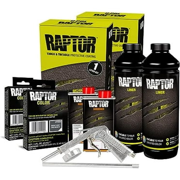 U-POL Products UPL-UP0821VG 1 US Gallon 2.6 VOC Raptor Liner Kit with Gun, Tintable