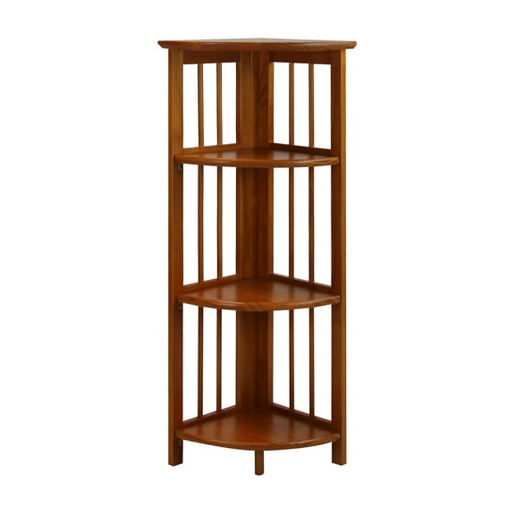 38" Folding 4 Tier Corner Shelf