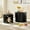 Black, variant on Round Nesting Coffee Table Set of 2, Wood Drum Side Tables with Round Opening for Living Room Bedroom, No Assembly, 18.90 x 18.90 x 14.96in, 14.96 x 14.96 x 12.6in,Black