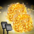 thumbnail image 1 of Guirnalda de luces solares Selarlyt, paquete de 2 unidades, 22 m, 400 LED, IP65, impermeables, 1 of 6