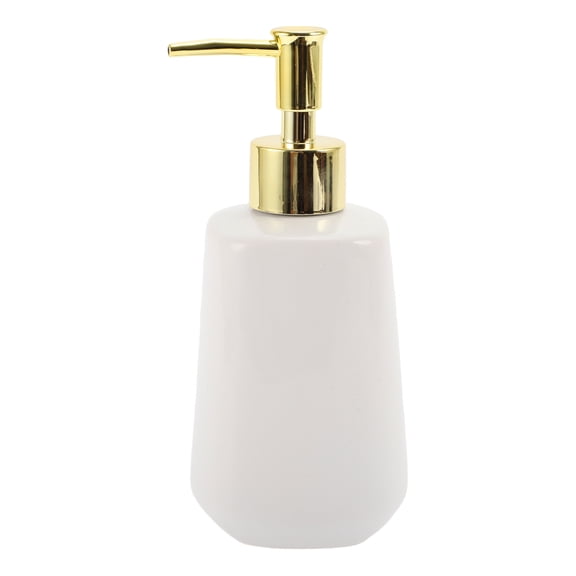Unique Bargains Simple Cone Shape Soap Pump Dispenser for Bathroom 300ml 1 Pc White