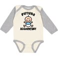thumbnail image 3 of Inktastic Future Accountant in Training Baby Boys Long Sleeve Baby Bodysuit, 3 of 5