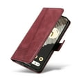 thumbnail image 5 of for Google Pixel 7 Pro Wristlet Wallet Rugged Case, PU Leather Flip Folio Cover Card Holder Bracket Phone Case Heavy Duty Classic Business TPU Inner Cover for Google Pixel 7 Pro, Winered, 5 of 7