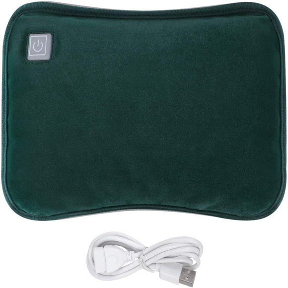 OUSITAID Rechargeable Hot Water Sack Portable Electric USB Hot Water Bag with Plush Cover Winter Hand & Feet Warmer Hot Water Pouch for Menstrual Cramps or Muscle Aches & Back Pains Xmas