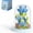 Blue Rose, variant on Carnation Flower Bouquet Mini Building Blocks, 189 PCS- Botanical Collection, Micro Flower Building Toys with Dust Cover, Home Decor and Office Art Creative Gift Women, Mom - Birthday