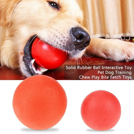 Zerone Pet Dog Training Ball, Solid Rubber Chew Ball Toy For Pet Dog Training Chew Play Bite Fetch, Large Medium Small