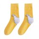 thumbnail image 1 of 6 Calcetines con Cabeza de Animal, Lindos Calcetines Deportivos de Algodón, Novedad Divertida, Amarillo 4 piezas, 1 of 8
