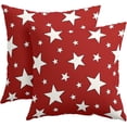 thumbnail image 6 of 4th of July Pillow Covers 16x16 Inch Set of 2 Patriotic Red Stars Decorative Throw Pillows American Memorial Independence Day Pillow Cases Farmhouse Home Decor for Cushion Couch Sofa Outdoor, 6 of 6