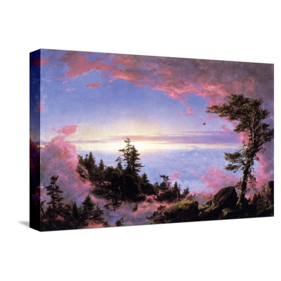Art.com Above the Clouds at Sunrise Stretched Canvas Print Wall Art by Frederic Edwin Church, 18" x 12"