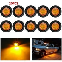 KingFurt 10X 3/4" 12V Marker LIGHTS LED Bullet Amber Truck Trailer RV Round Side Lamp HOT