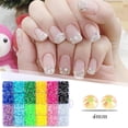 thumbnail image 4 of 19200 piezas de cristales de uñas AB, de imitación para decoración de uñas, , de espalda plana, gema, decoración de 4 mm BLESIY Uñas De Diamantes De Imitación, 4 of 8