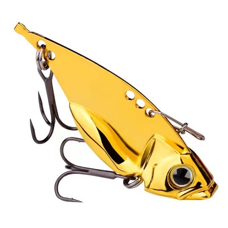 5 Pack Metal Blade Baits for Bass Fishing Lures Hard Metal VIB Fishing Spoons Crankbaits Swimbaits for Trout Walleye Crappie Saltwater Blade Bait Fishing (Silver Blade Baits_5pcs/Box)